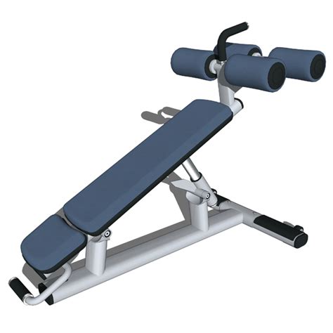 Easily adjustable from a flat to upright position. Multi Adjustable Decline Bench 3D Model - FormFonts 3D ...