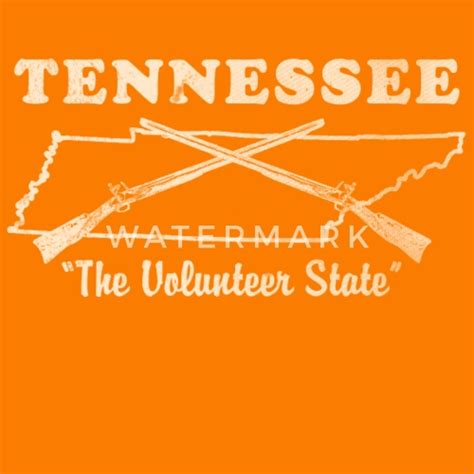 Tennessee The Volunteer State Vintage Logo Dark Background Mens T