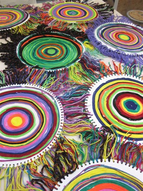 Gary Jackson Yarn Painting Art Projects Elementary Art Projects