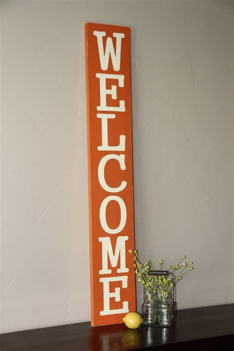 How To Make A Vertical Wood Welcome Sign Easy Schwartz