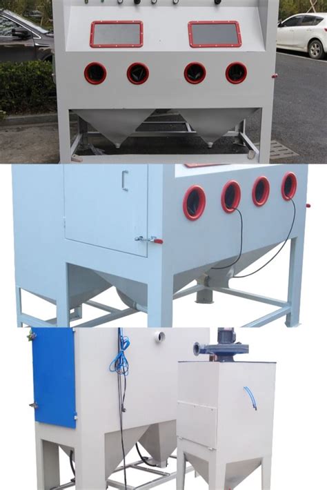 Recycling environmental protection sandblasting machine. Double cabinet sand blasting machine