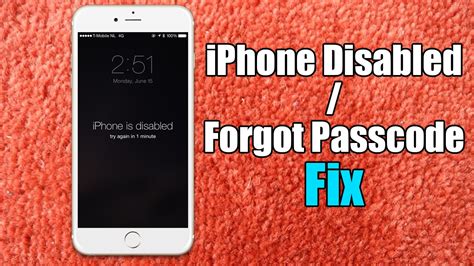 Iphone Disabled Forgot Passcode IPhone Fix Hard Reset For IPhone 6