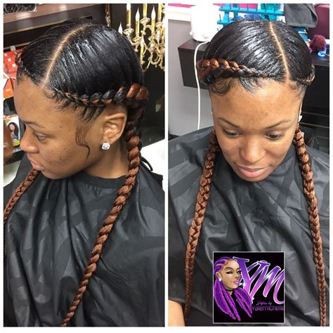 Two Feed In Braids Fashion Style