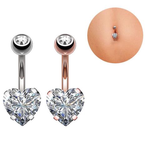 Body Jewellery 1 X 2016 Style Body Piercing Medical Steel Crystal Navel Bar Belly Button Ring