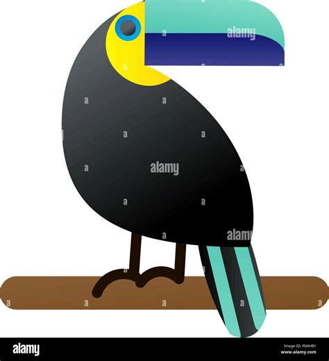 Vector Illustration Of A Bright Tropical Bird Toucan Stock Vector Image