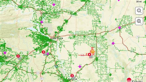 Arkansas Power Outage Map Map With Cities