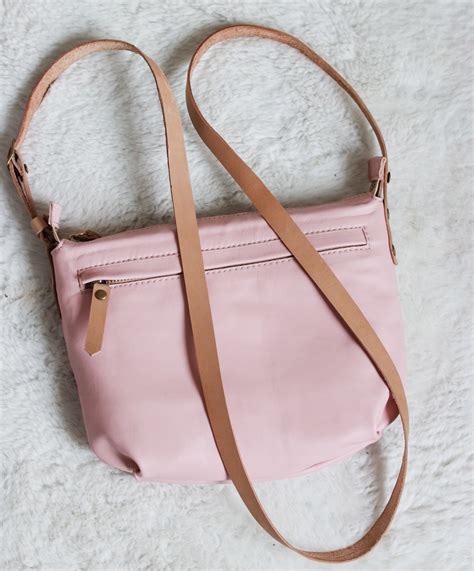 Blush Pink Leather Purse Leather Bag Crossbody Nude Leather Etsy