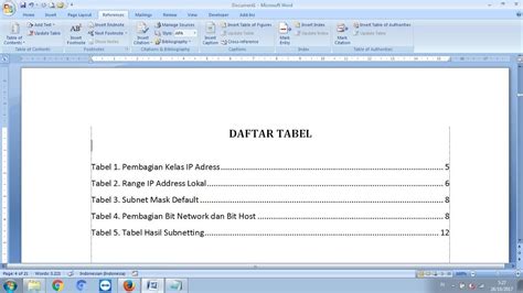 Cara Membuat Daftar Isi Di Word 2007 Terhubung Ke Halaman Ilmu Soal