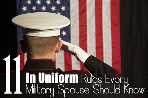 11 In Uniform Rules Every Military Spouse Should Know Military Spouse
