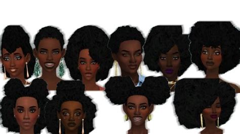 Sims 4 Cc Finds Sims 4 Black Hair Sims 4 Afro Hair Afro Hairstyles