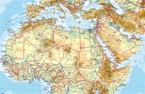 Physical Map Of North Africa Verjaardag Vrouw 2020