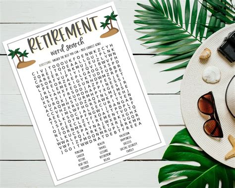 Retirement Party Games Retirement Word Search Fun Etsy