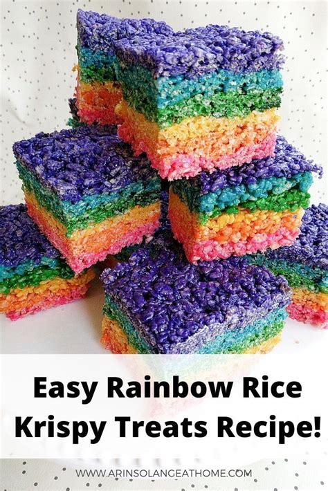 Rainbow Rice Krispy Treat Recipe In 2020 Rice Krispies Rice Krispie