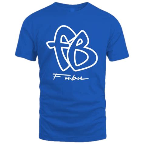 Fubu Drake Classic Logo T Shirt Top Quick Shot Tee Cobalt Bluewhite Boutique Retailer