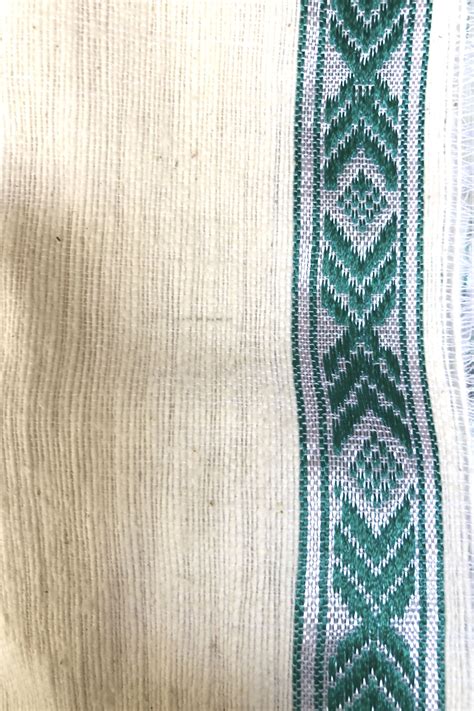 Ethiopian Eritrean Traditional Large Gabi With Aqua Green Embroidery Mahiber 2024