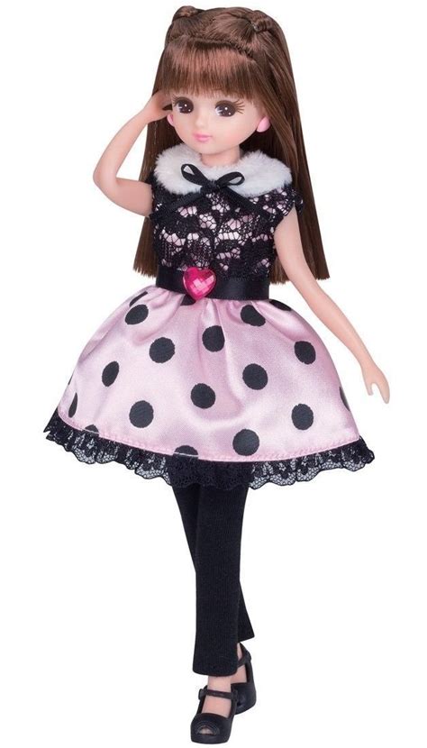Licca Chan Doll Clothes Dress Dots Couture Rare Japan Takara Tomy Wear