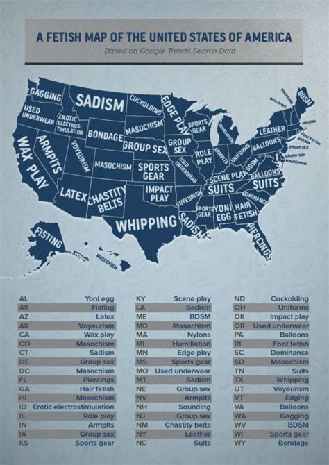 This Map Shows The Most Common Fetish In Every State 9 Pics