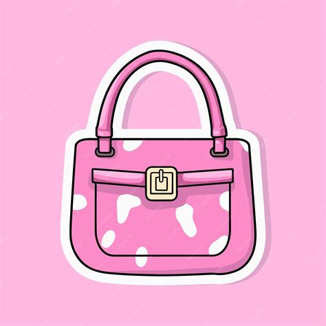 Premium Vector Vector Pink Glamour Handbag Illustration Girl Bag