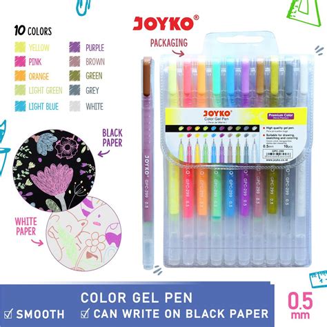 Jual Pulpen Gel Color Premium Joyko Gpc 29910 Warna Ballpoint Pena