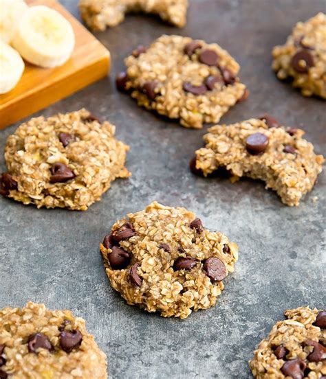 The recipe is vegan oatmeal chocolate chip bars are a breakfast option that tastes indulgent and will satisfy your sweet whereas traditional oatmeal chocolate chip cookie bars contain eggs, butter, and tons of refined. 2 Ingredient Banana Oatmeal Cookies - Kirbie's Cravings