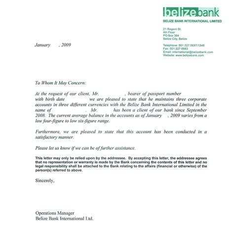 How to obtain bank letter head. Sample Bank Reference LettersReference Letter Examples ...