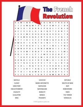 Designing a crossword puzzle with as many synonyms (different words with the same meaning) for look for intersecting clues to support your interpretation. French Revolution Word Search Puzzle by Puzzles to Print | TpT