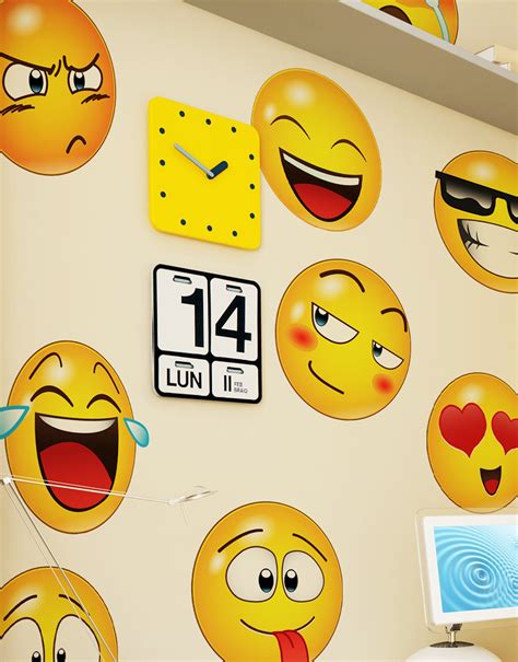 Large Emoji Faces Wall Decal Sticker 6052 Stickerbrand