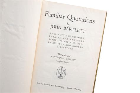 1 Volume John Bartlett Familiar Quotations Centennial Edition For Sale At 1stdibs