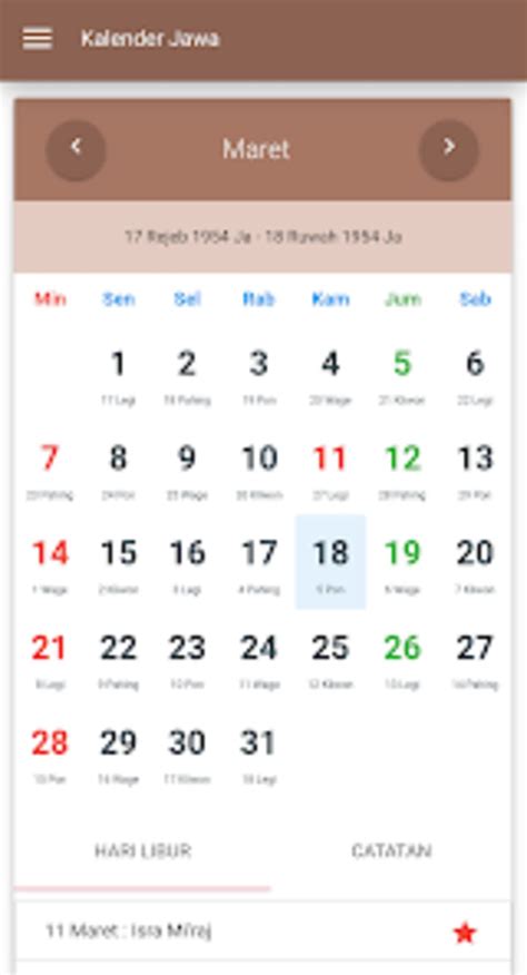 Kalender Jawa Lengkap для Android — Скачать