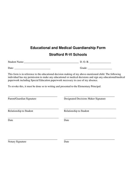 Authorization Letter For Guardianship Sample