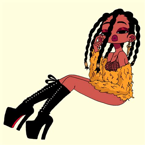 victrus “baddie ” black girl art black women art black girl cartoon