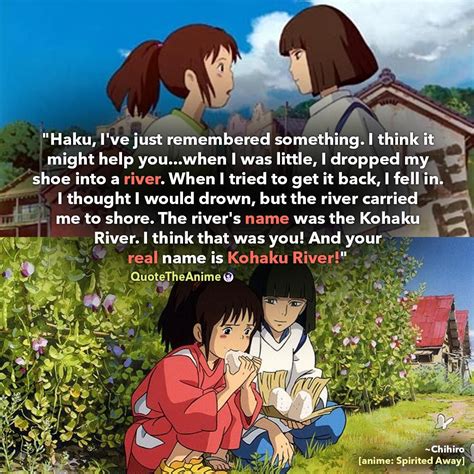 Your Real Name Is Kohaku River Quote The Anime Spirited Away Quotes