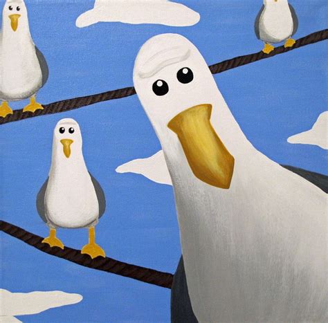 Nemo Seagulls By Alifsu On Deviantart Disney Paintings Disney Art Seagull Illustration