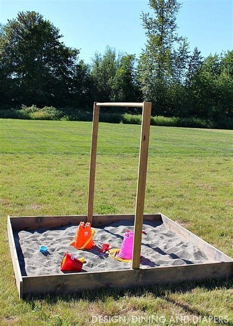 Diy Sandbox With Cover Great Summer Activity For Kids Diy Sandbox