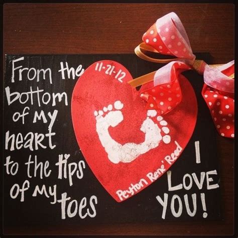 Shop these best valentine's day gift ideas for him, her, your friends, and kids. Baby footprint craft ... This would be so cute for ...