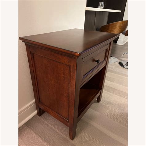 Havertys Ashebrooke Nightstand Medium Brown Wood - AptDeco