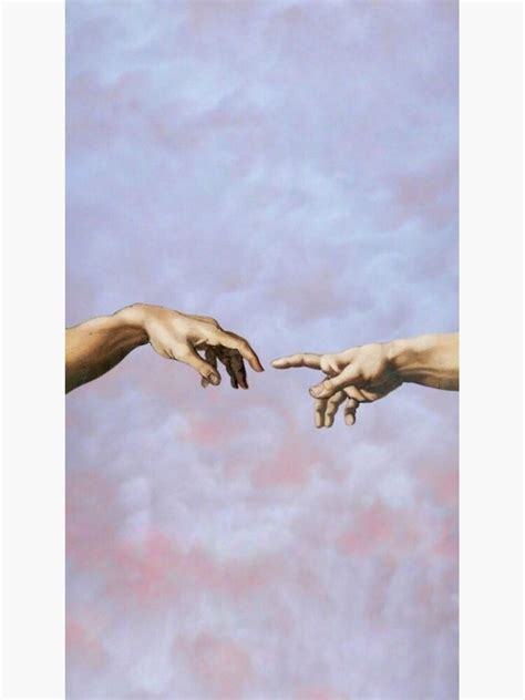 Almost Touching Hands Sky Aesthetic Art Print For Sale By