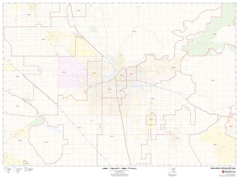 Bakersfield Zip Code Map California