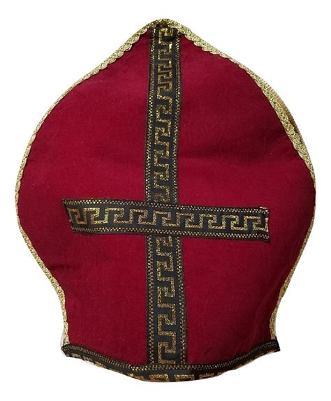 Seconds Catholic Church Velvet Bishop Hat Mitre Clergy Costume