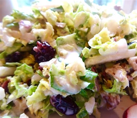67 Going On 50 Christmas Slaw Sprouts Pear Cranberry And Walnuts