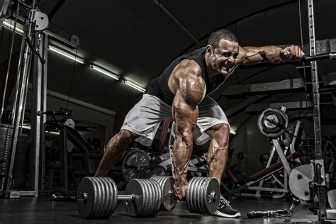 Bodybuilding Men Dumbbells Gym Muscle Workout Hd Wallpaper Rare