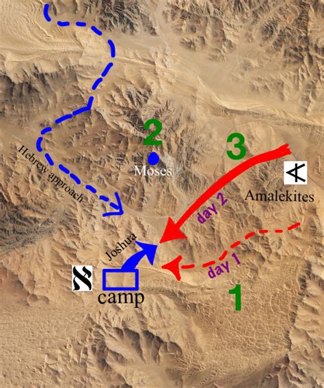 Bible Battles - Battle of REPHIDIM - Defeat of the Amalekites - Moses ...