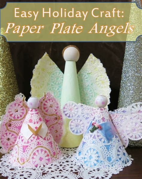 Easy Christmas Craft How To Make A Paper Plate Angel Feltmagnet