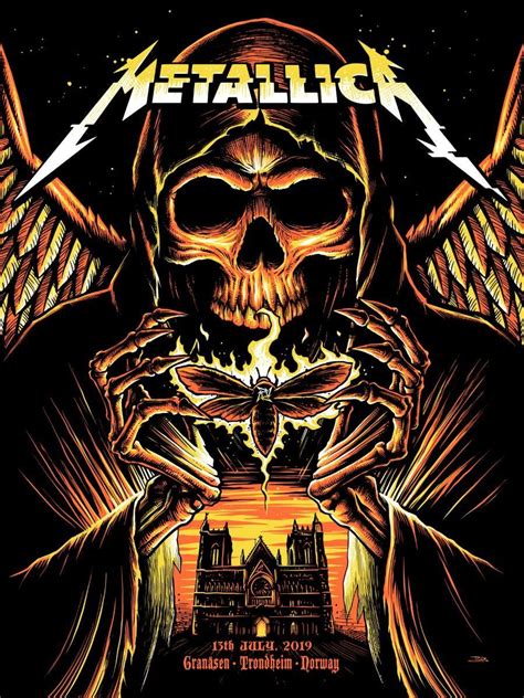 Metallica Glow In The Dark Poster Metallica Art Heavy Metal Art