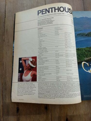 August Penthouse Magazine Olympic Special Issue Cover Jeanette Starion Ebay