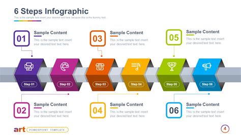 6 Steps Process Flow Powerpoint Slidemodel