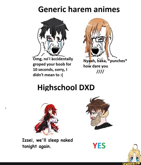 Generic harem animes Omg no accidentally páfia groped your boob for how dare you seconds