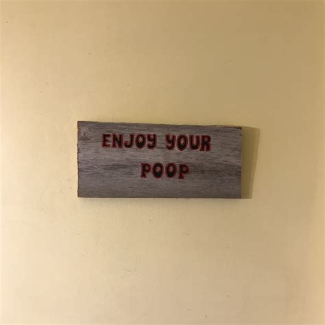 Enjoy Your Poop Sign Etsy Canada