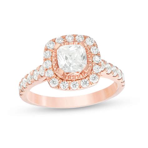 This morning we watched prince harry and meghan markle's royal windsor wedding, and we could not have been more in love. 1-3/4 CT. T.W. Cushion-Cut Diamond Frame Engagement Ring in 14K Rose Gold | Zales