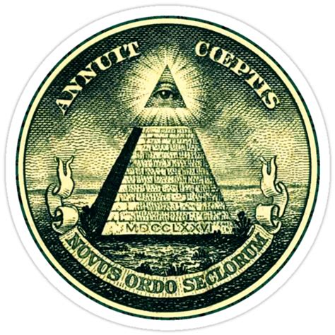 All Seeing Eye Pyramid Dollar Freemason God Stickers By Nitty